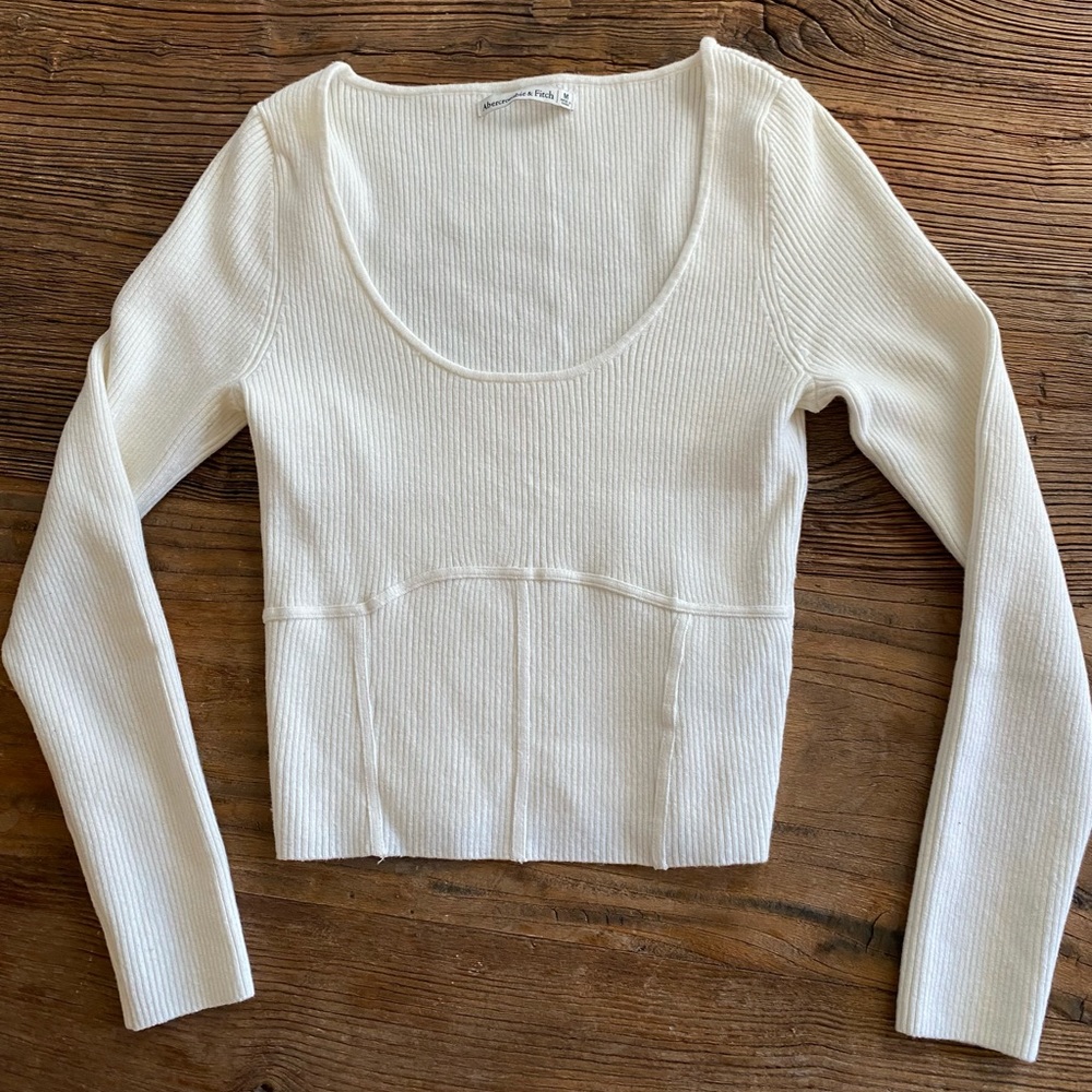 Scoopneck Corset Sweater Top